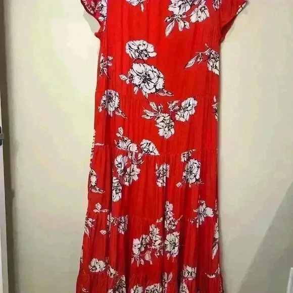 Free People Sz S Red Floral Sundress - Picture 4 of 5